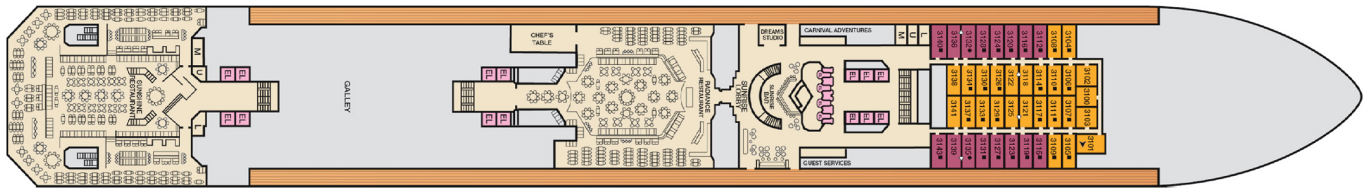 Deck 3 - Lobby plan